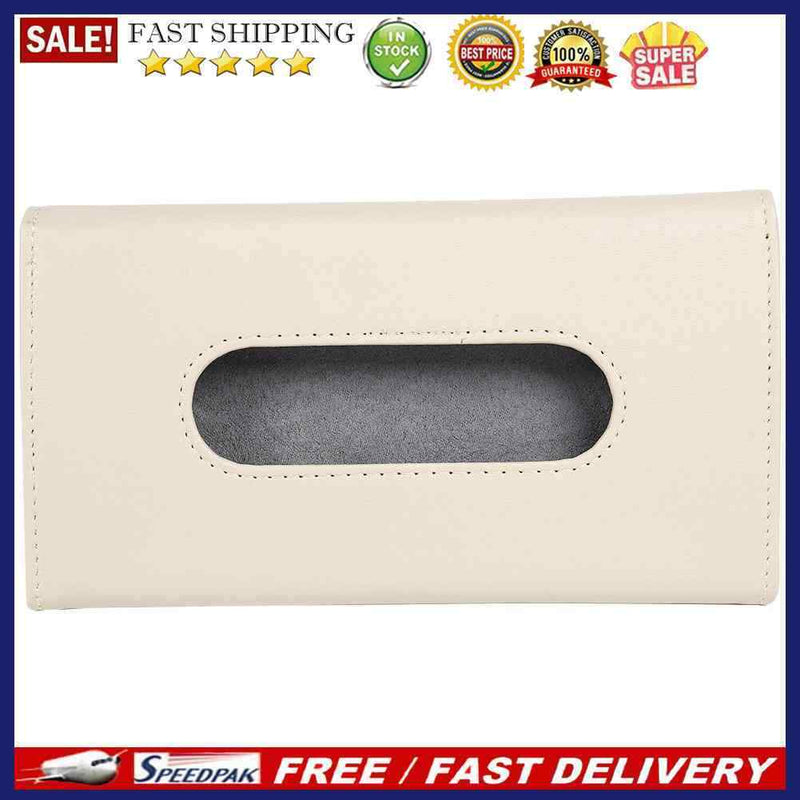 Car Sunshade Tissue Box PU Leather Paper Napkin Cover Auto Interior Styling