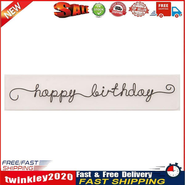 Happy Birthday DIY Scrapbook Plastic Embossing Folder Template for Album Newly