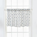 2pcs Short Curtain Shading Home Decor for Window Screen (White Grid)