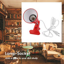 2pcs E27 Light Base Reptile Clip-on Lamp Bulb Holder EU Plug(Red)