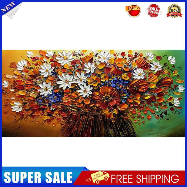 Wild Flowers Oil Paint By Numbers Kits Canvas Picture Wall Art DIY Craft