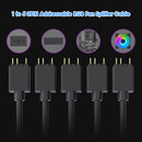 1 to 5 3PIN Addressable RGB Fan Splitter Cable Cord for Chassis PC Case CPU
