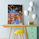30x40cm Full Round Drill Craft DIY Town River Diamond Painting Poster Wall Decor