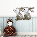 Large Happy Easter Balloon Aluminum Film Cartoon Animal Toys (Grey Rabbit) Newly