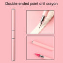 Dual Heads Gem Picking Point Drill Pen Diamond Painting Wax Pencil (Pink) Newly