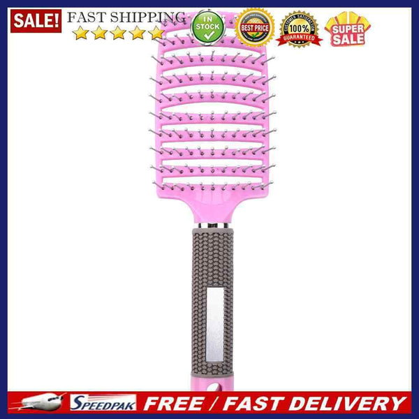 Wet Curly Detangle Hair Brush Bristle Nylon Massage Scalp Hair Comb Styling T