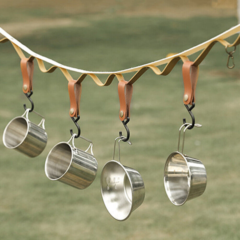 Outdoor PU Hooks Camping Clothes Triangle Storage Hanger Holder Hiking Supplies