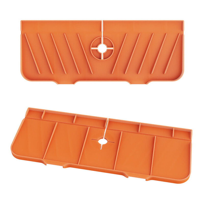 Mat Sink Splash Guard Water Catcher Drying Pads for Kitchen (Orange)