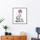 2 Strands Elephant Rabbit Partial Embroidery Stamped Cross Stitch Home Decor