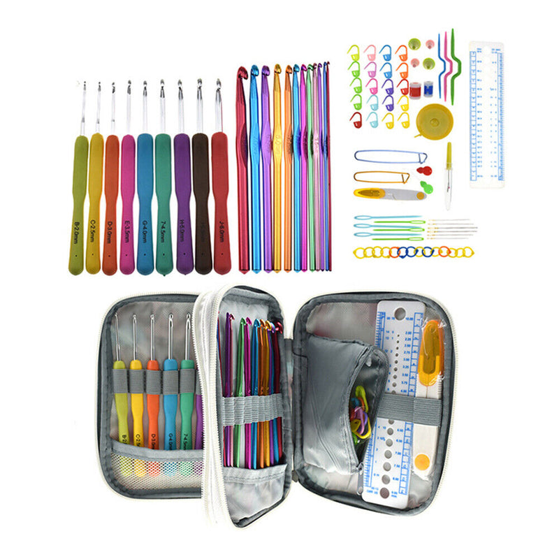 1 Set Portable Crochet Hook Yarn Knitting Craft Case Needles Home Sewing To