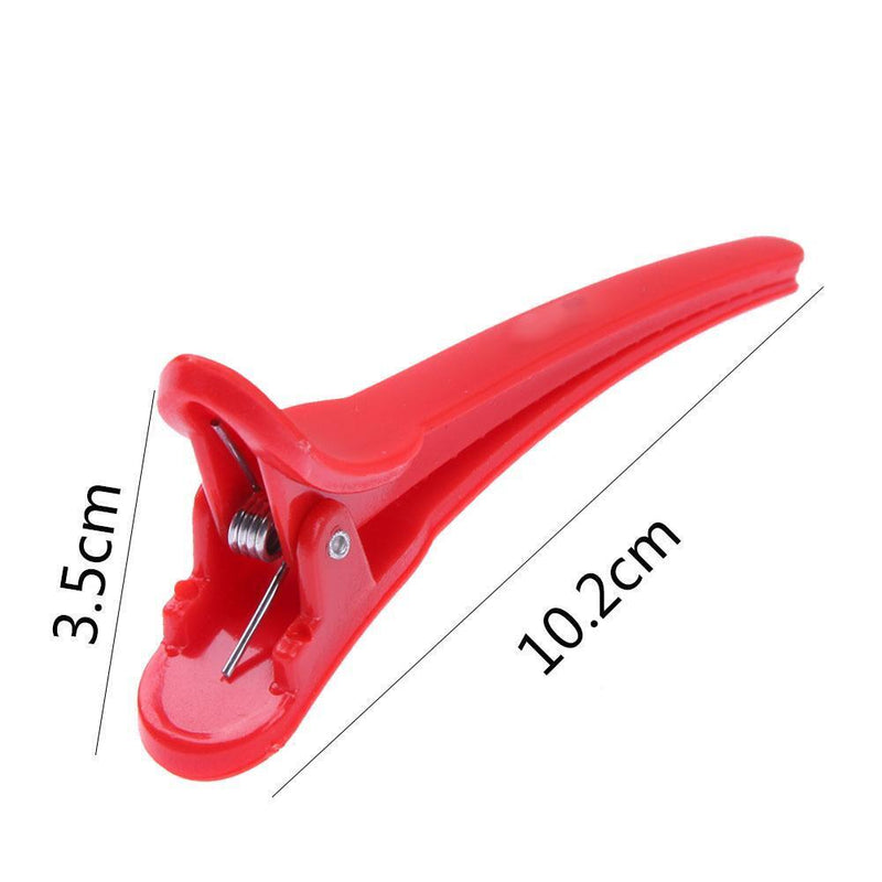 12pcs Hairdressing Sectioning Clamps Clips Salon Hair Styling Tools(Red) Newly