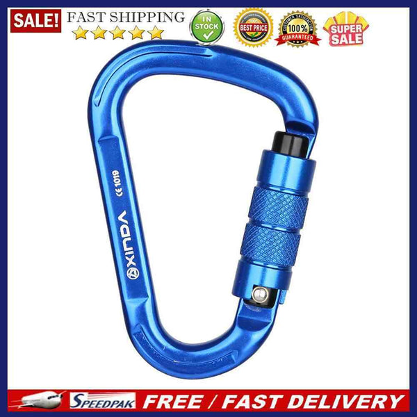 25KN Safety Auto Master Fast Lock Carabiner Outdoor Rock Climbing Hanging Buc