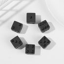 Game Standard Six Sided Non-printed Points Black Dice Dices Set Game Accessory