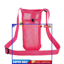 #A Water Bottle Carrier Bag with Adjustable Shoulder Strap Universal Bottle Slin