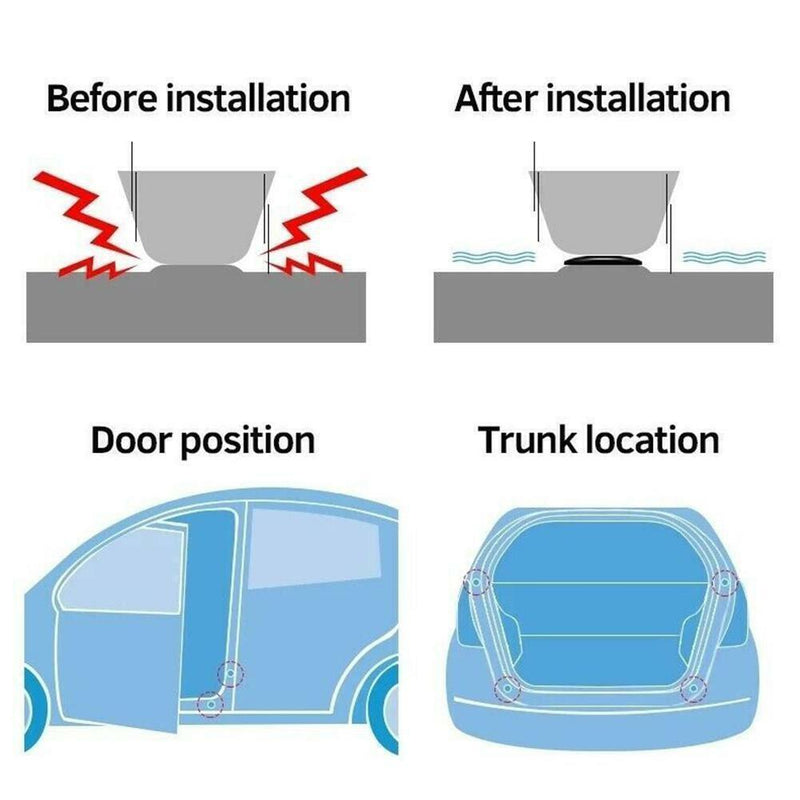 Car Gate Damping Gasket Sealed Shock-absorbing Sound-proof O9X8 Cushioning Y7P2