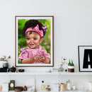 DIY Diamond Painting Kits Full Round Drill Curly Hair Girl Home Decoration