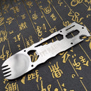 Outdoor EDC Portable Cutlery Fork Spoon Bottle Opener Camping Picnic Tool Newly