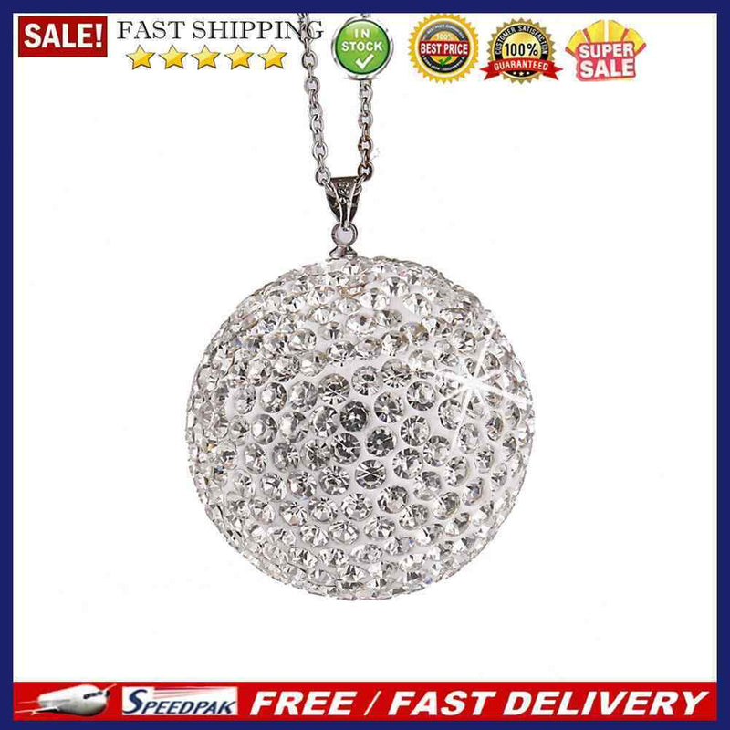 Rhinestone Ball Car Pendants Rearview Mirror Hanging Ornaments Auto Accessories