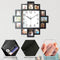 2-in-1 Plastic Multi Photo Frame Wall Clock, Living Room Wall Hanging
