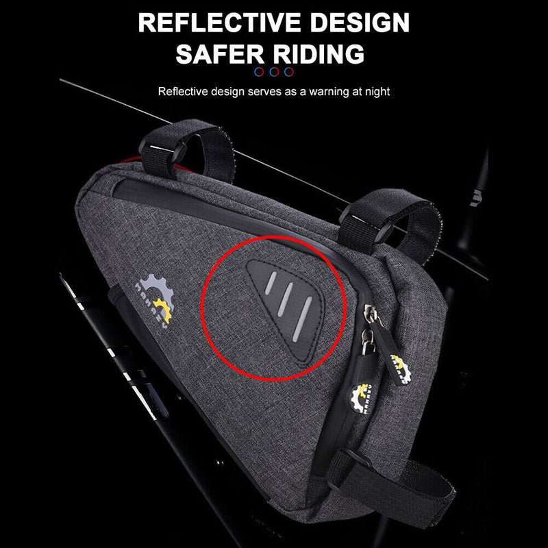 Outdoor Mountain Bike Cycling Triangle Bag Bicycle Front Tube Frame Pouch Holder