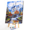 Hand Painted DIY Painting By Numbers Kits Castle Canvas Mural Home Wall Arts