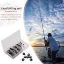100pcs/Box Open Bite Lead 5 Size Fishing Clip Biting Round Fishing Accessories