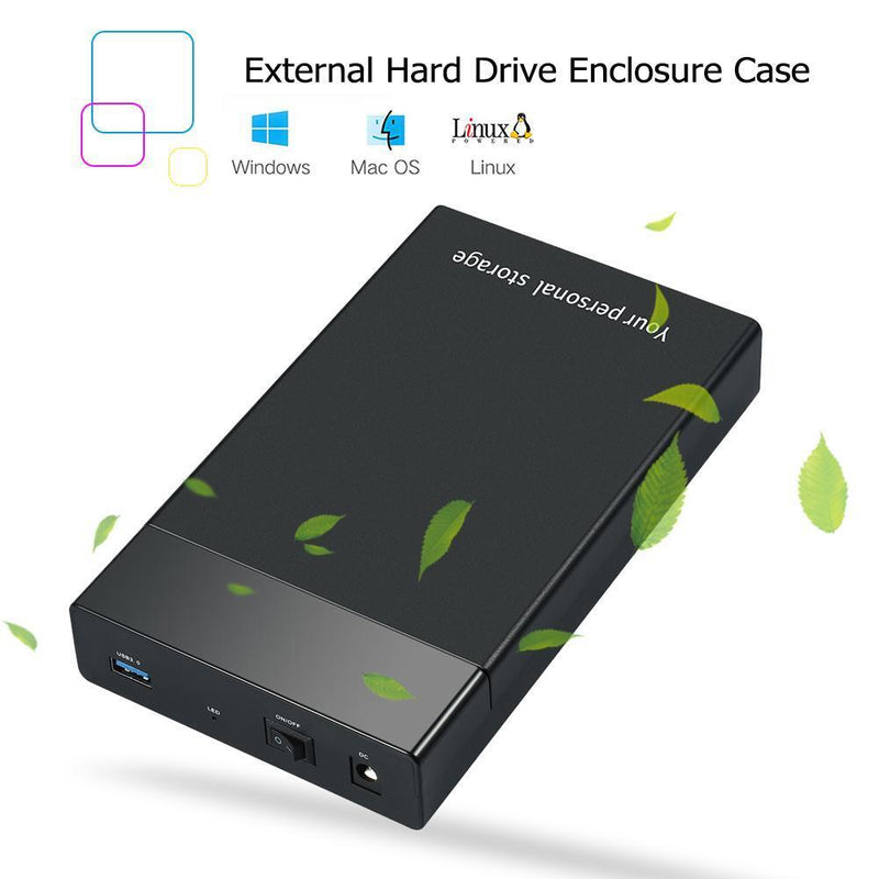 USB 3.0 to 3.5 inch SATA III 5Gbps External Hard Drive Ehclosure Case (EU)