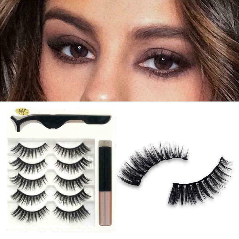 5 Pairs Reusable 5 Magnetic Eyelashes Magnetic Eyeliner G9X5 Lashes and S9F2