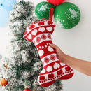 Decoration Party Pet Dog Christmas Stockings Bone Shape Stockings Knit Hanging