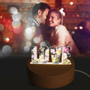 Round Display Pedestal Night Lighted Base Durable Stand (White Light) Newly