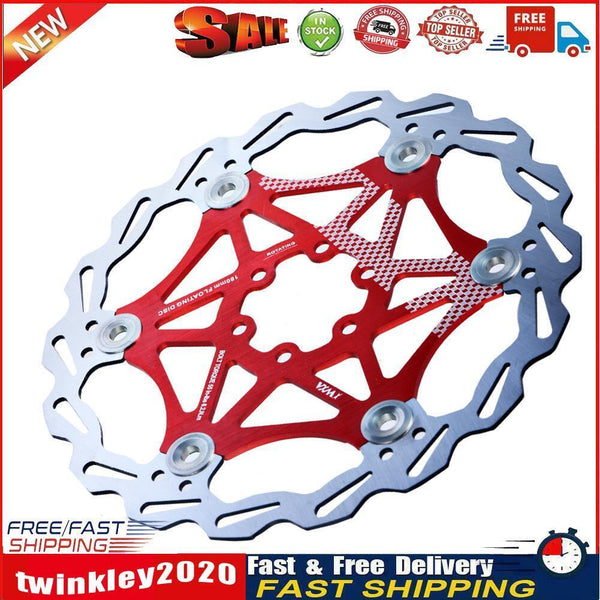 Mountain Bike Bicycle Floating Disc Brake Rotor Cycling Parts (160mm Red) Newly