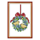 14CT Stamped Cross Stitch Needlework Embroidery Craft (C998 Xmas Wreath)