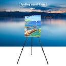 63 inch Artist Easel Adjustable Aluminum Alloy Easel with Carry Bag (Black)