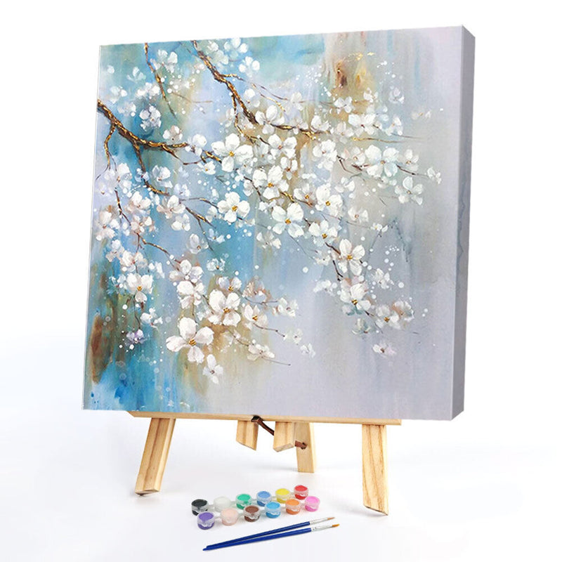 Flower Oil Paint By Numbers Kit DIY Acrylic Painting on Canvas Frameless Craf