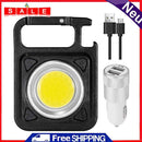 Mini LED Keychains Flashlight USB Rechargeable Portable Pocket Carabiner Light