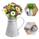 Decor Garden Iron Sheet Flower Bucket Vases Embossed Wrought Watering Can