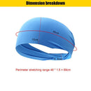 Women Men Elastic Headband Breathable Sweat Absorption Headdress (Gray)