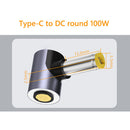 Type C Female to 8Pin Round Connector Adapter USB-C to DC Plug Power Conver