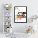 Oil Paint By Numbers Sewing Machine Frameless Picture Craft for Home Living Room