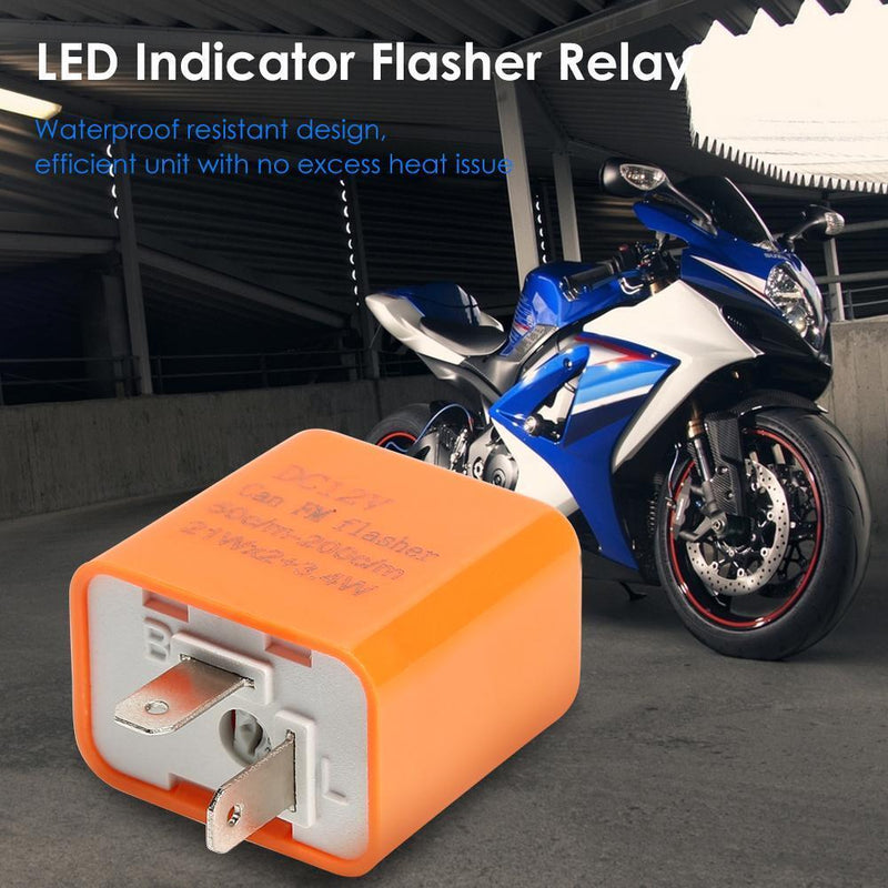 2 Pin Adjustable LED Indicator Flasher Relay Module for Motorcycle Motorbike
