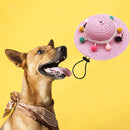 Colorful Adjustable Dog Straw Cool Sun Hats Puppy Pet Cat Costume Pet Supplies