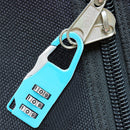 Mini 3 Digit Combination Padlock Zinc Alloy Travel Luggage Lock (Blue) Newly