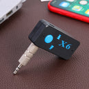 X6 3.5mm AUX Wireless Car Audio Receiver Bluetooth 4.2 Adapter Support TF Card