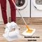 Self-Adhesive Wall Mounted Mop Clip Holder Seamless Hanging Bracket (White)