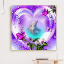 Love Dolphin 5D DIY Full Round Drill Diamond Painting Hanging Mosaic Crafts