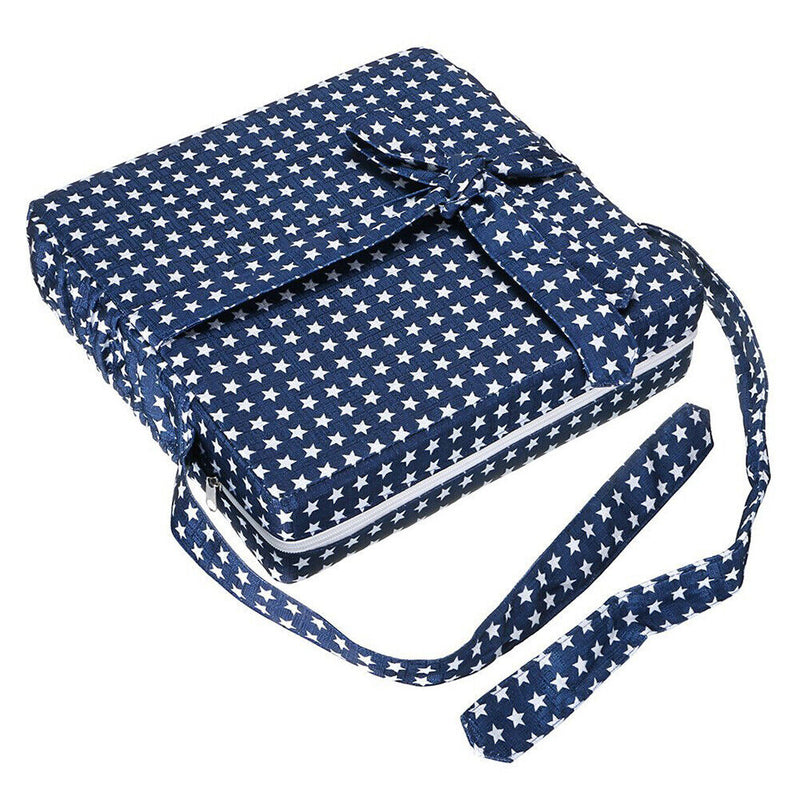 Removable Kids Chair Lifting Cushion Print Increased Seat Booster (Blue) Newly