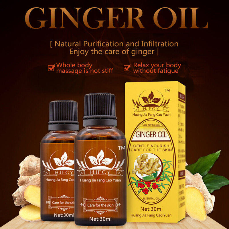 Pure Ginger Essential Oil Body Massage Essential Oil Lymphatic Drainage