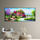 Cabin in Woods Oil Paint By Numbers Canvas Picture DIY Home Decoration Gift