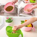 Rice Washer Strainer Basket Vegetable Bowl Rice Washing Filter Sieve Fruit