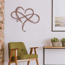 Metal Infinity Heart Art Love Wall Sign for Bedroom Living Room Home Decorations